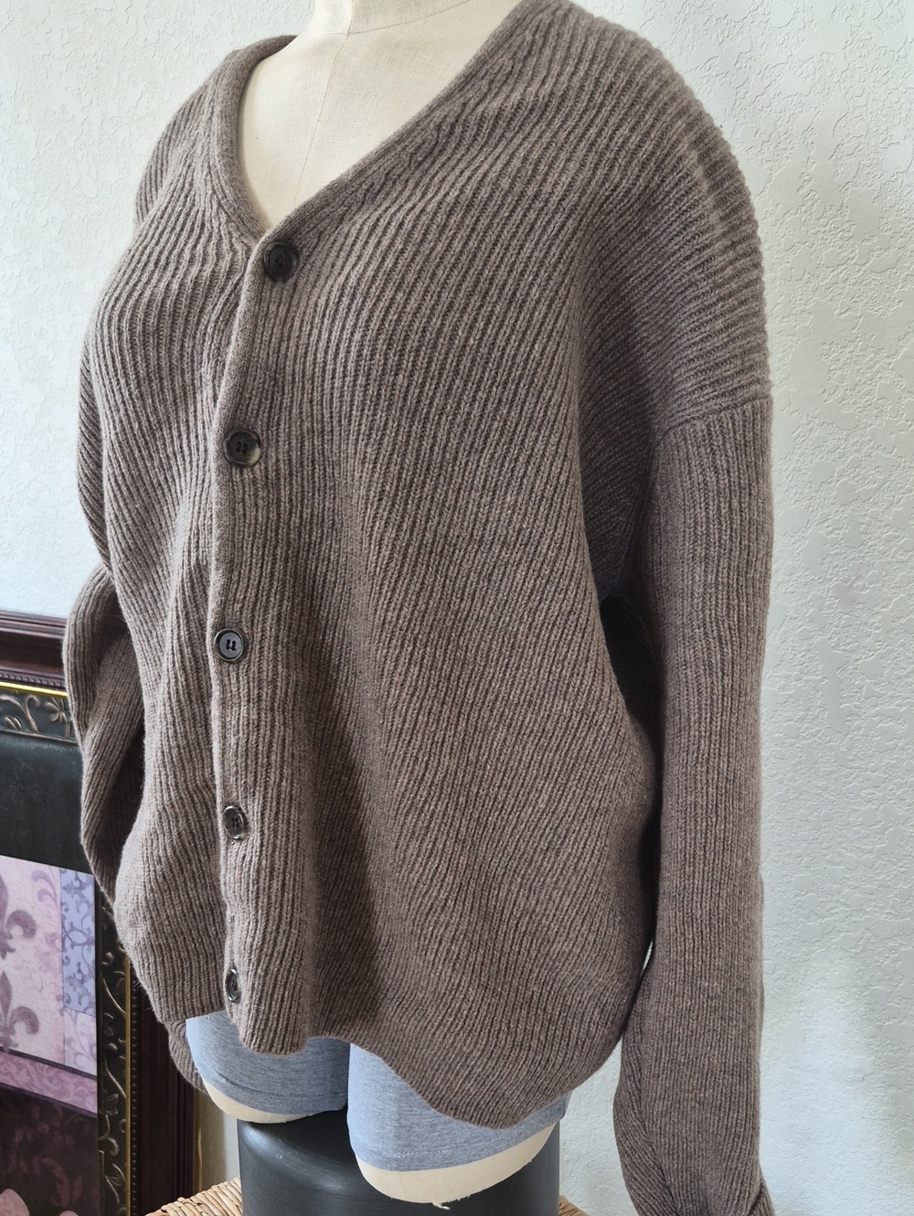 J. Crew 100% Lambswool Button Up Chunk Knit Sweater Jacket